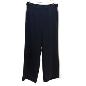 Armani Exchange Black & White Side Stripe Wide-Leg Pants 6